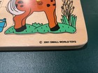 Vintage 2001 Wooden Peg Puzzle Small World Who Says  5470200 Animals And Sounds 
