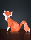 Fox Figurine Gifts Geometric Sculpture Decor Animal Statue Gifts Polyresin Ar   