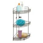 3 Tier Corner Bath Shelf Iron Curls Shower Caddy Rust Resistant Storage Rack New