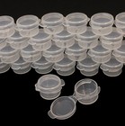 25-pack Clear 3g   3ml Hinge-top Cosmetic Jars     Small Sample Containers 5006
