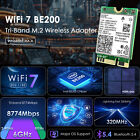 Wifi 7 Card 8774mbps Tri-band Be200 M 2 Ngff Network Adapter Bt5 4 For Pc Laptop