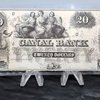 Canal Bank  20 Note 1800s New Orleans La Au unc Remainder Obsolete Currency   