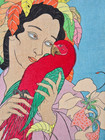 Paul Jacoulet Chagrin D amour Authentic Japanese Surimono Woodblock Holiday Set
