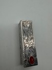 Vintage Antique 800 Silver Lipstick Holder Case W  Mirror 2 Of 4