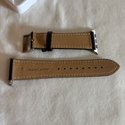 Apple Watch Band Marge Plus Nib Black Leather Silver Buckle Neutral Casual