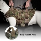 Petac Gear Tactical Dog Harness No Pull For Large K9 Working Dogs Military Dogs