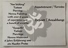 Vintage Permanent Sensations Bifold Tattoo Business Card Austria
