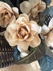 Hydrangea And Rose Fabric Stems With Green Leaves  Brand New  