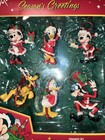 New Disney Parks Merry Christmas Seasons Greetings Ornament Set Mickey   Friends