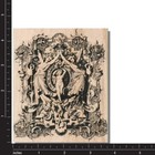 Mounted Rubber Stamp  Elaborate Engraving  Victorian  Vintage media collage lady