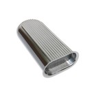 For Dual Quad Carbs 4 Barrel Hillborn Style Finned Polished Aluminum Hood Scoop