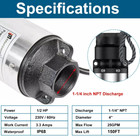 4 In 1 2hp Deep Well Submersible Pump  220v  60hz  1500gph  150 Ft Max 33ft Cord