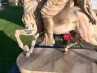 Antique Large French Spelter Sculpture Of Arab On Horseback