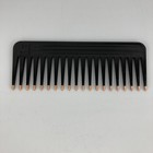 Vtg Mebco Volume Comb Brush Single Dipped Wide Tooth Black Gold Tip 6 25 