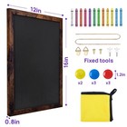 Magnetic Chalkboard  12x16 Inches Blackboard For Wall  Black Dry Erase Board    
