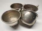 4 Vintage Hotel Ware-brite Manufactured Nickel Silver Coffee Cups