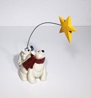 Stampin Up Vtg 2002 Polar Bears Bear Cub North Star Christmas Figurine White 6 