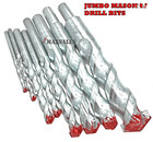 8pc Jumbo Masonry Drill Bit Set 3 16  To  1  Carbide Tip Concrete  Brick  Tile