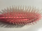 Vintage 1980s Avon Flair Hair Brush Pink 8  W  Clear Bristles - Comes In Box