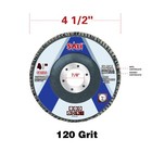 Sali 12 Pack Flap Disc 120 Grit 4 5  X 7 8-inch X 7 8-inch  Brown