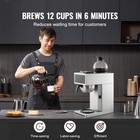 12 Cups Commercial Drip Coffee Maker Brewer W  2 Glass Carafes   Warmers Office