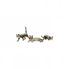 Hagen-renaker Retired Miniature Figurine Three Gray Cats