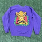Vtg 90s Lion King Simba Youth Sweatshirt Crewneck Disney Made In Usa Youth Xs