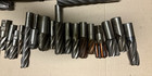 33pc Lot Of End Mills Used And Resharpened 3 4  7 8  1  And 1-1 4  Shank Others