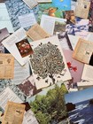 250   Curated Vintage Paper Ephemera Huge Lot - Scrapbook Paper-  Junk Journals