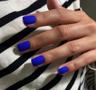  48 Pcs Matte Acrylic Press On Nails Short Square  Square Matte Royal Blue