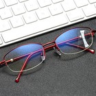 Women Progressive Multifocus Anti-blue Light Reading Glasses Half Frame Glasses