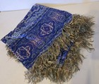 Vintage 1940s Gorgeous Taj Mahal Style Piano Shawl Scarf Tablecloth Fringe Boho