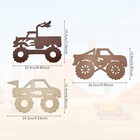 Wooden Monster Trucks Trio Nursery Wall Decor Kids Room Wall Decor   Boy Wall