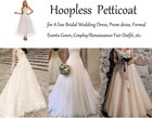 Wedding Halloween Hoopless Petticoat Crinoline Slip Underskirt For Bridal Dress