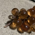 Vintage Lucite Glass Grape Cluster Mid Century Modern Amber Large Retro