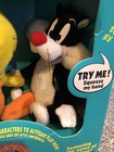 New In Box Vintage Pair Of Talkin  Looney Tunes Tweety   Sylvester 16  Plush