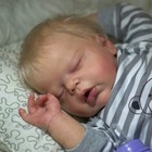 Sleeping 22  Lifelike Reborn Baby Dolls Chubby Cloth Body Newborn Realistic Gift