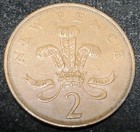 British 3 Coin Lot 1971 2 New Pence 1983 20 Pence And 1971 1 New Penny Coins