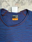 Icebreaker Merino Wool 200 Oasis Ls Crewe Thermal Mens Base Layer Top S Stripes