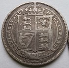 1890   1893 Great Britain Shillings Queen Victoria Sterling Silver 2 Coin Lot