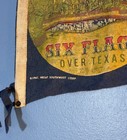 Vintage 1961 Six Flags Over Texas First Year Opening Souvenir Felt Pennant