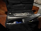 King Bb Trumpet Silver Plated 3-valve Piston W  Case  Mouthpiece  Water Key