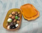 Lot Of 25 Vintage antique Glass And Clay Marbles As Found In Celluloid Case