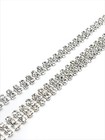 1m Diamante rhinestone Silver Crystal Chain Wedding Cake Fabric Arts Crafts Uk