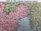 Original 1918 Print   Map Of The Italian Fighting Front 