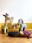 Vintage Collection Of Wool Felted Mexican Handicraft Stuffed Animals Oaxaca Toys