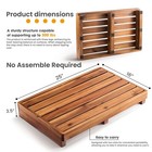 3 5 Inch Acacia Wood One Step Stool Elderly Bed Riser Mobility 550 Lbs