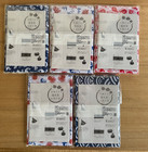 Set Of 5 Japanese Tenugui Towels Cotton Cloth Fabrics Whale Wave 