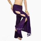 Belly Dance Flank Openings Lace Pants Latin Dance Sexy Lacing Dance Pants