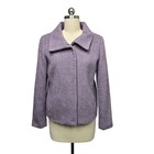 Talbots Womens Purple Wool Alpaca Mohair Blend Blazer Jacket Size 6